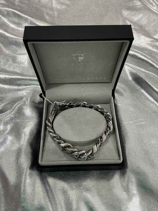 Black Carbon Fiber Heavy Cuban Bracelet