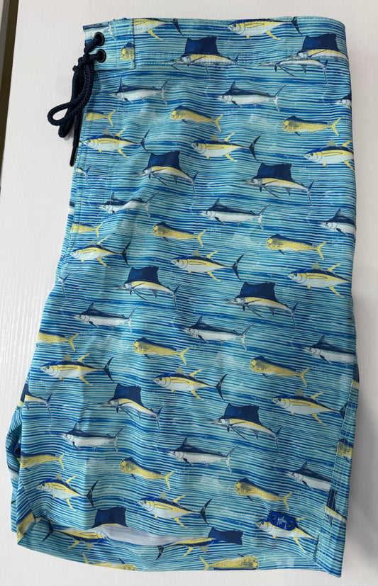 Guy harvey short beach glass
