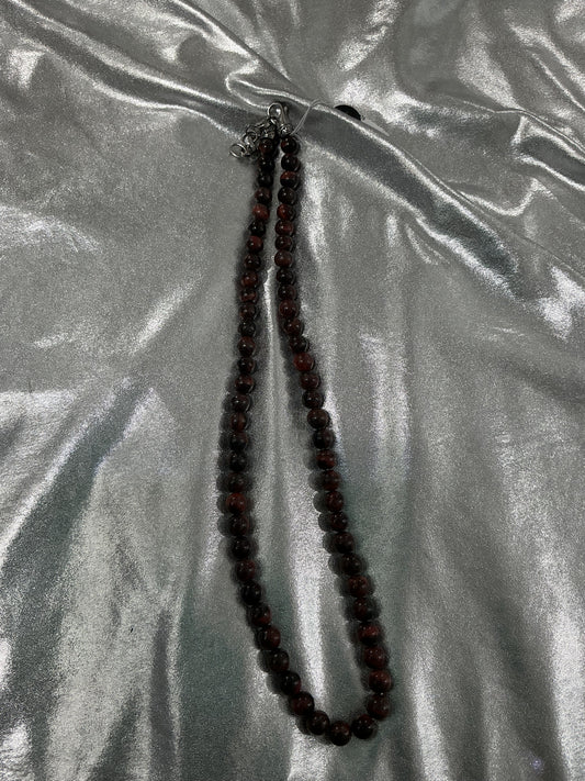 Bead Necklace Red Tiger Eye