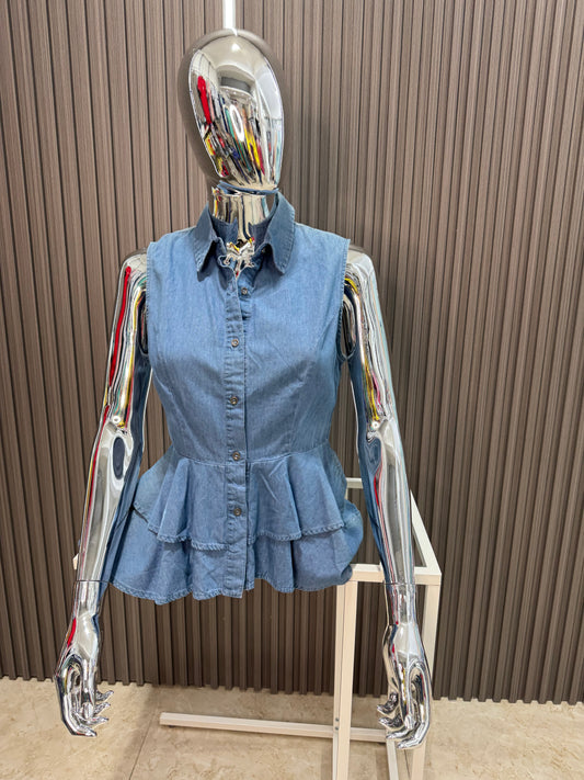 Top Sleeveless Denim