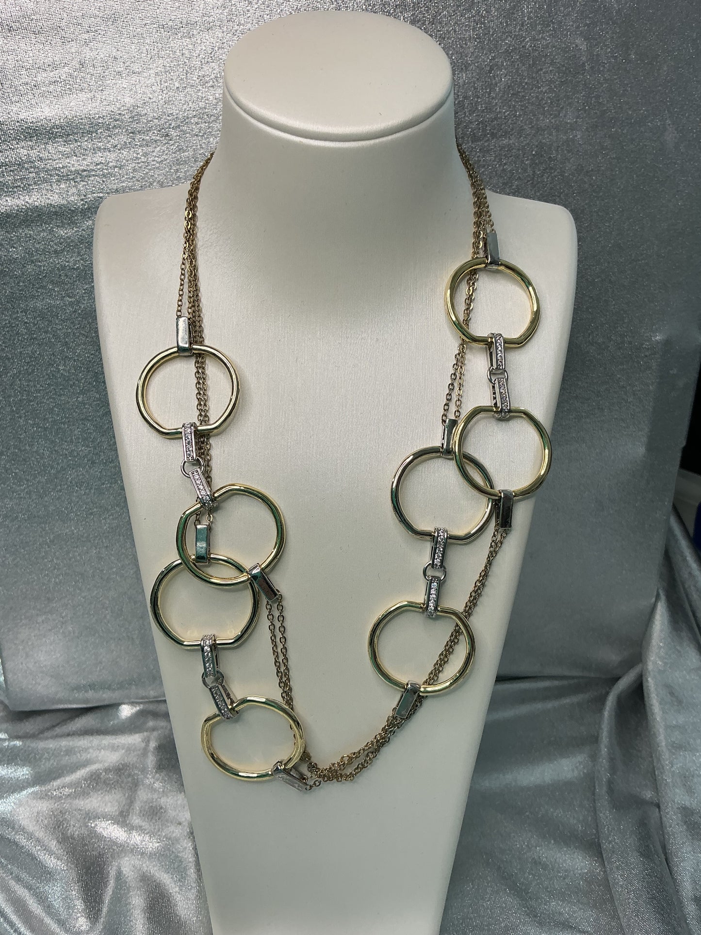 Cadena Doble Rhodium